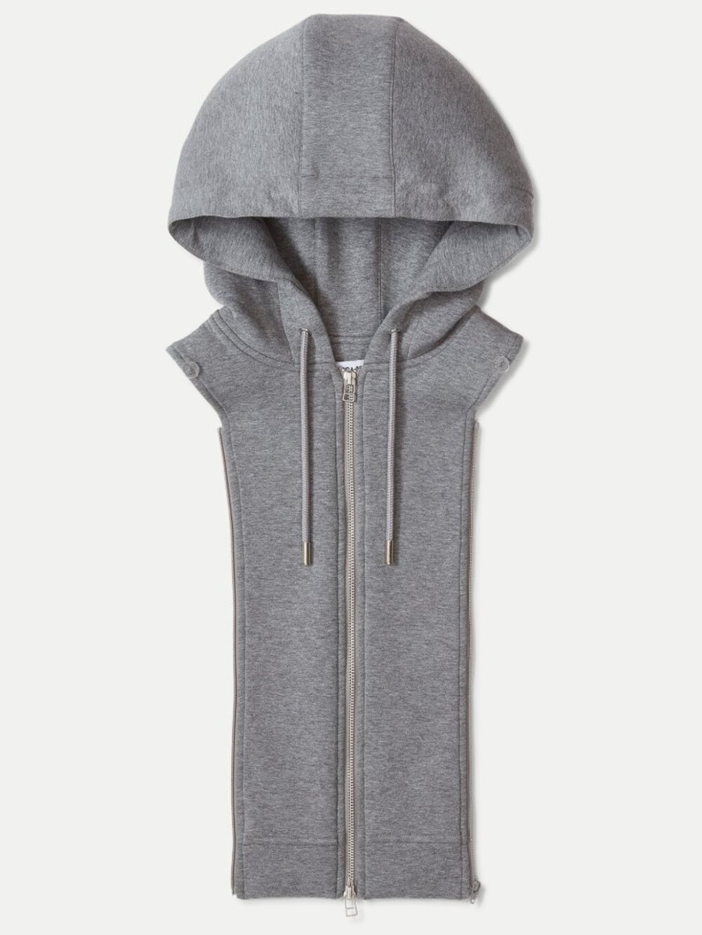 Veronica Beard Oversized Hoodie Dickey Gray Braided Drawstring $298 New w/o Tags